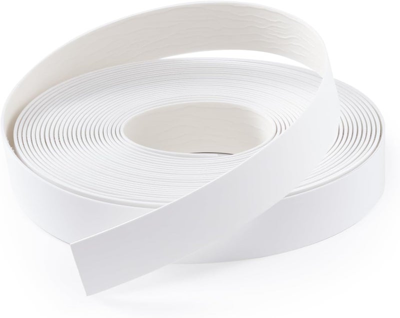 FAKILO PVC Edge Banding 7/8 inch x 25ft Veneer Edge Banding White with Hot Melt Adhesive Pre - glued Iron on Edging Tape Trim for Cabinet Plywood Repairs and Furniture Restoration - Image 1